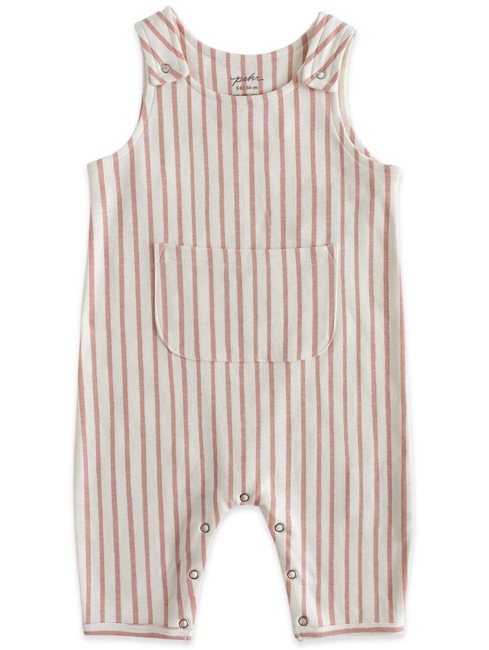 Pehr Stripes Away Peony Overall 0-3 Months